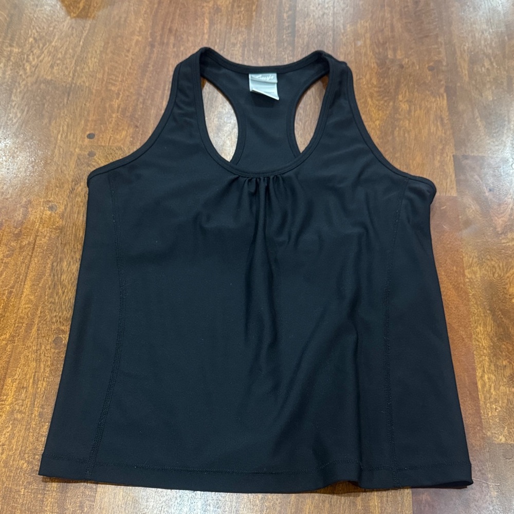 Capezio Allegro Black Women's Tank Top with Built-In Sports Bra